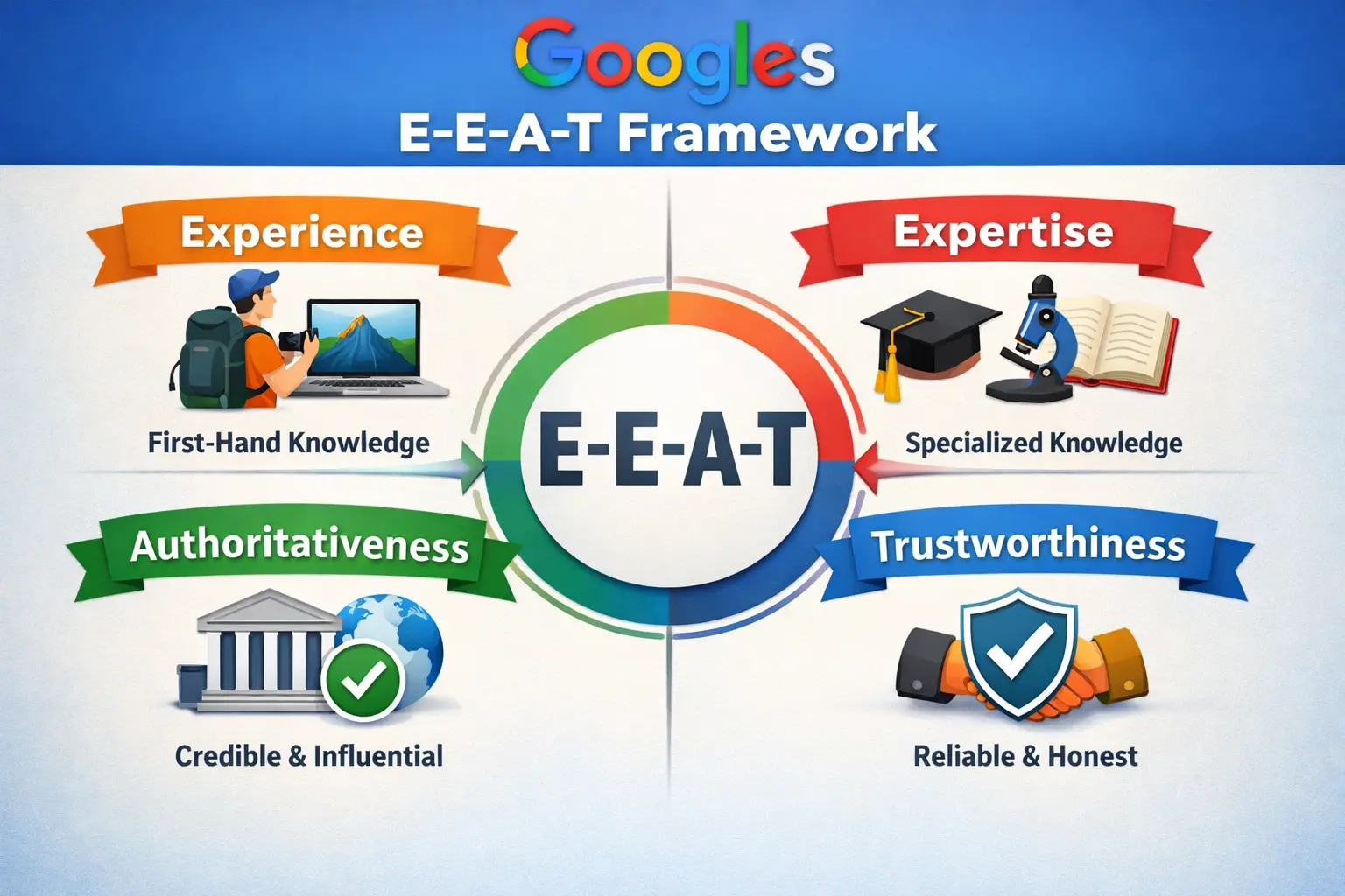 Google's E-E-A-T framework infographic