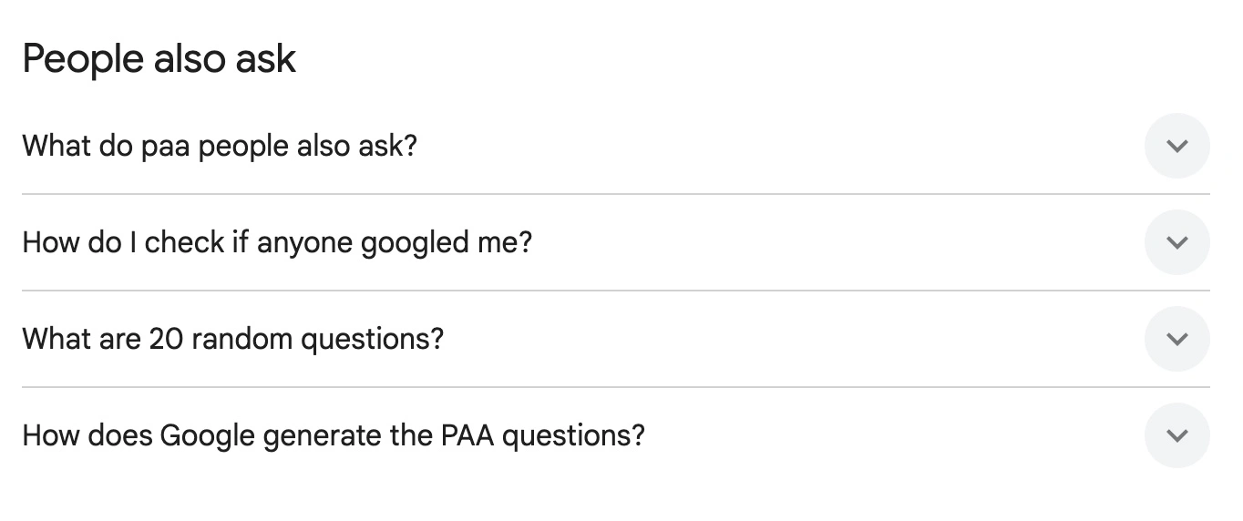 What is People Also Ask section